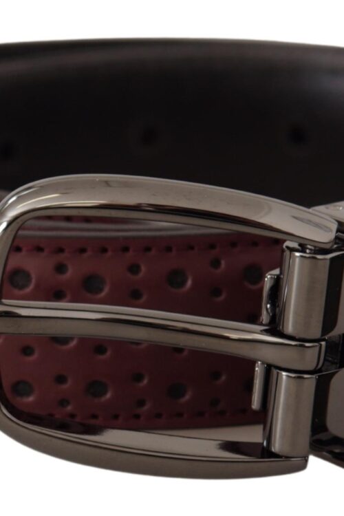 Dolce & Gabbana Elegant Leather Belt with Metal Buckle