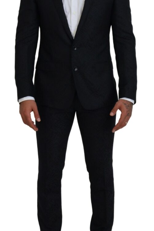 Dolce & Gabbana Sleek Martini Style Wool-Silk Men’s Suit
