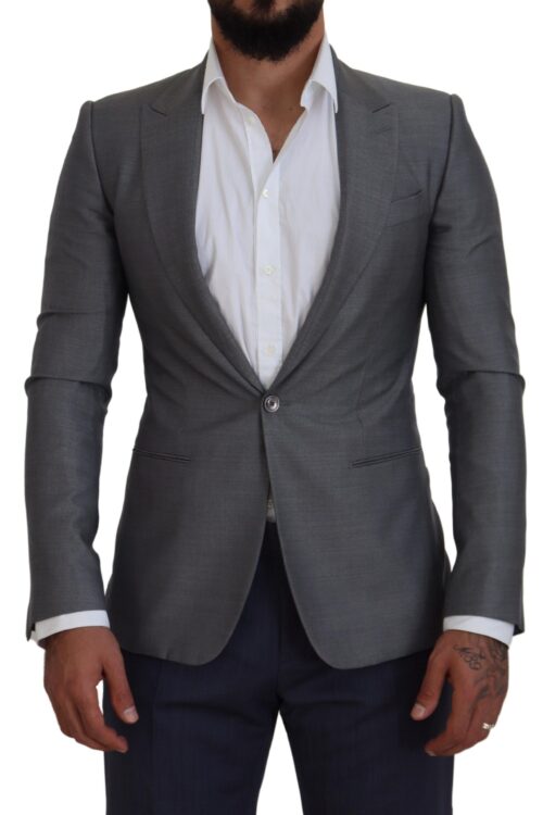 Dolce & Gabbana Elegant Light Gray Sicilia Blazer Jacket