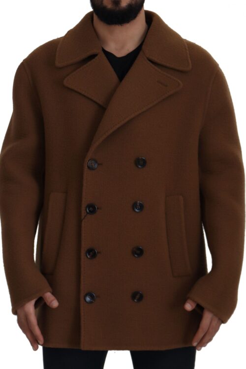 Dolce & Gabbana Elegant Double Breasted Brown Jacket