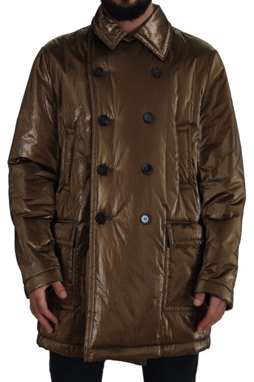 Dolce & Gabbana Elegant Bronze Double-Breasted Jacket