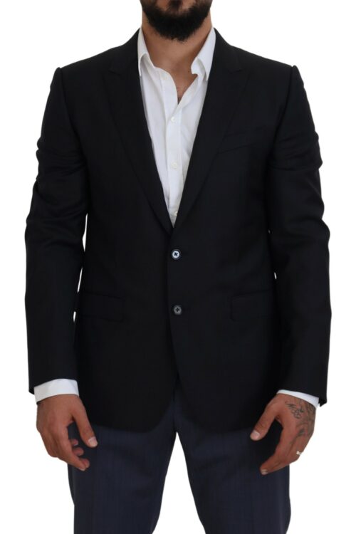 Dolce & Gabbana Elegant Dark Blue Martini Blazer