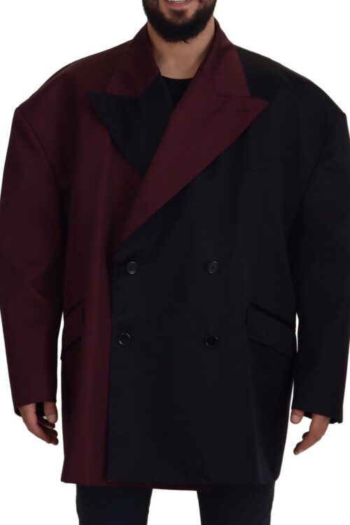 Dolce & Gabbana Elegant Bordeaux Double-Breasted Jacket