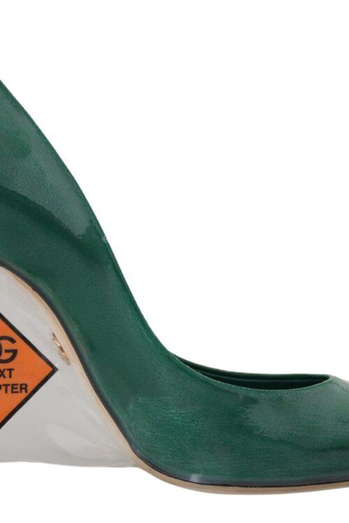 Dolce & Gabbana Emerald Elegance Leather Heels Pumps