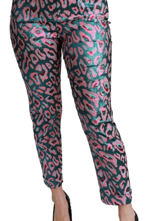 Dolce & Gabbana Elegant High Waist Cropped Silk Blend Pants