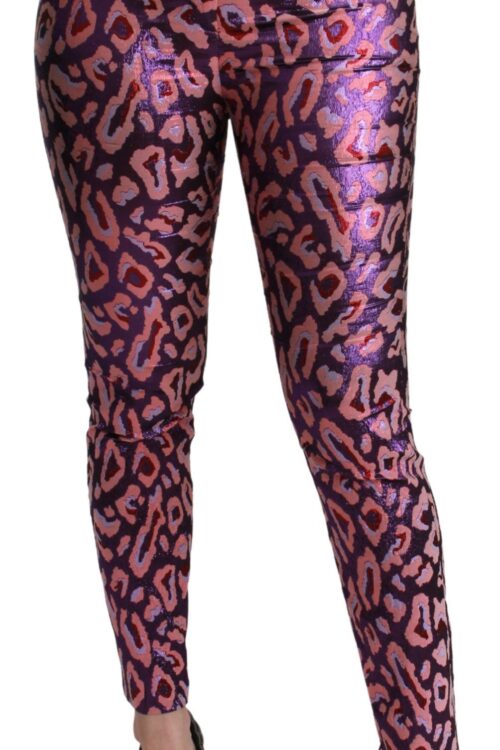 Dolce & Gabbana Chic Cropped High Waist Silk Blend Pants