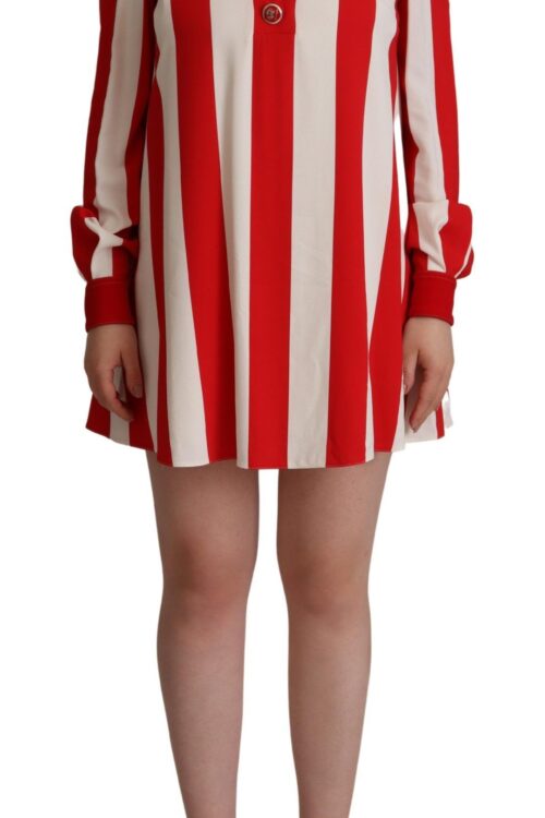 Dolce & Gabbana Elegant Striped Shirt Mini Dress