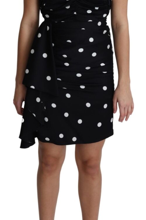 Dolce & Gabbana Elegant Polka Dot Silk Charmeuse Dress