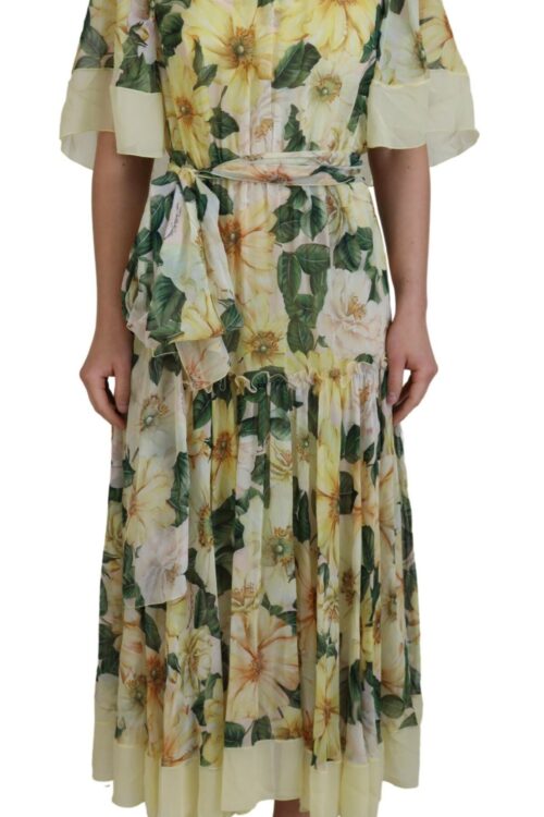 Dolce & Gabbana Elegant Silk Floral Maxi Dress