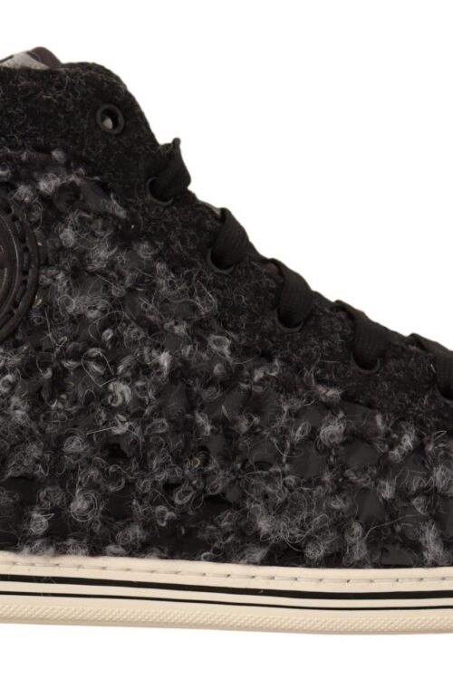 Dolce & Gabbana Elegant Gray High Top Sneakers