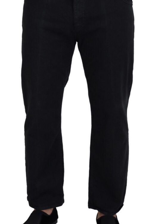 John Galliano Elegant Black Mainline Cotton Jeans