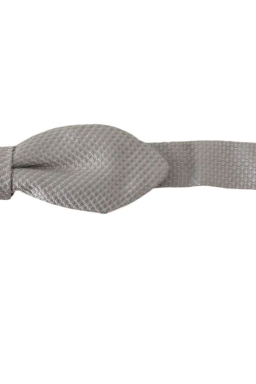 Dolce & Gabbana Elegant Silk Gray Bow Tie