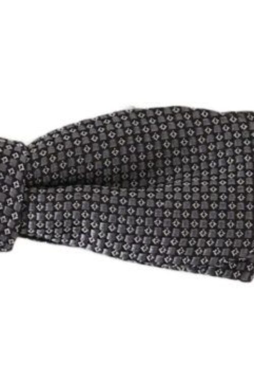 Dolce & Gabbana Elegant Gray Silk Bow Tie