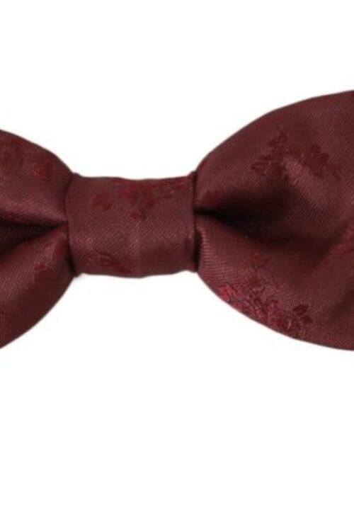 Dolce & Gabbana Elegant Maroon Silk Bow Tie