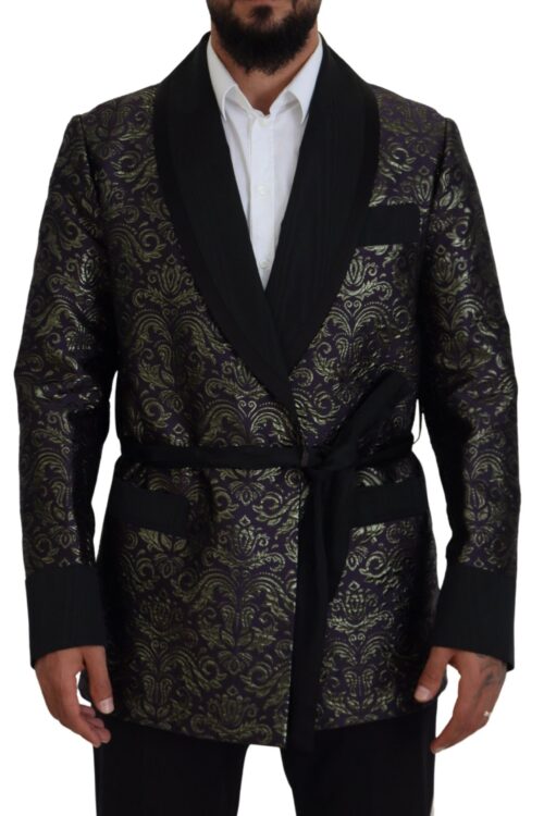 Dolce & Gabbana Gold Jacquard Robe Jacket