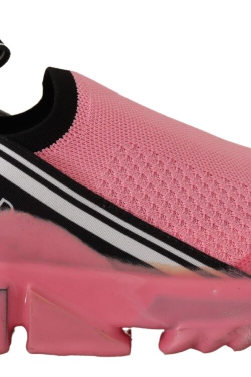 Dolce & Gabbana Chic Pink Sorrento Slip-On Sneakers