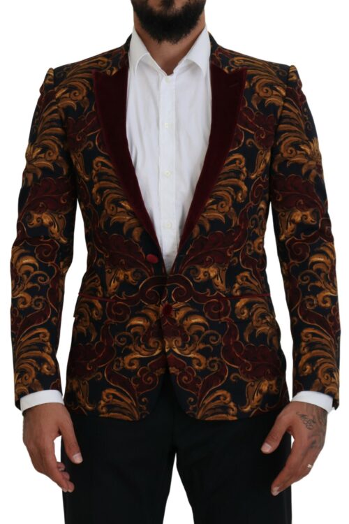 Dolce & Gabbana Elegant Multicolor Wool Blend Blazer