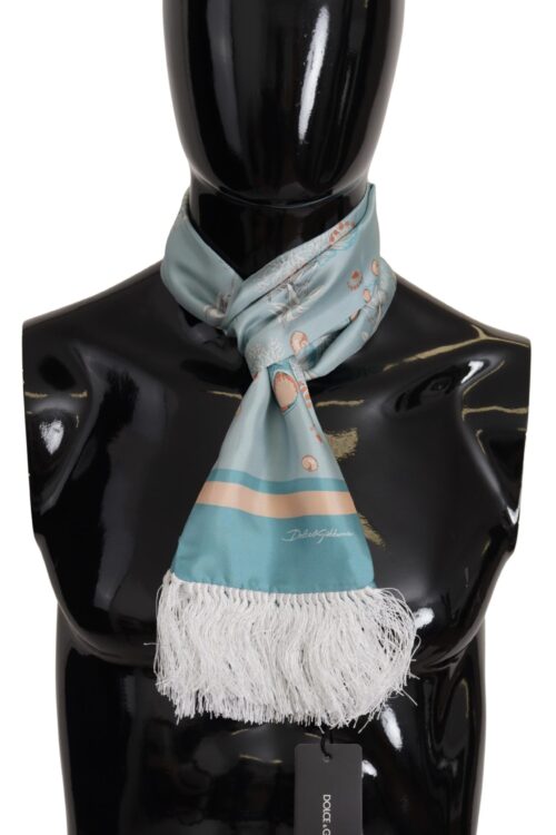 Dolce & Gabbana Elegant Silk Scarf with Shell Motif
