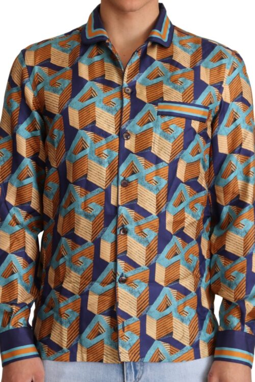 Dolce & Gabbana Elegant Silk Casual Shirt with DG Logo