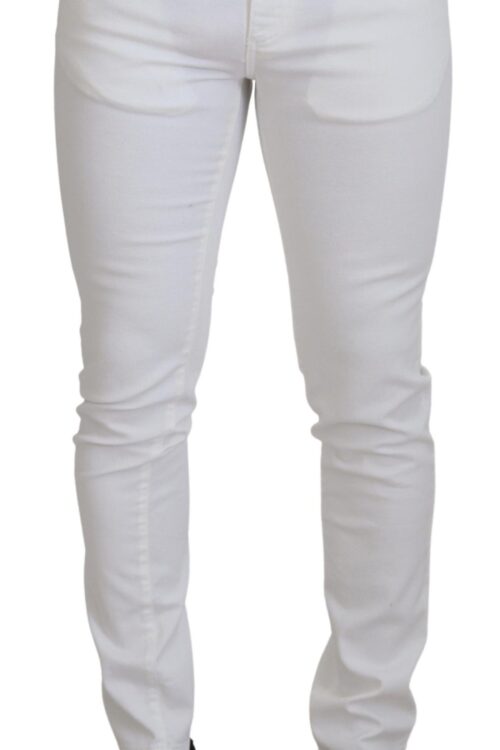 Dolce & Gabbana Elegant Slim Fit White Skinny Jeans