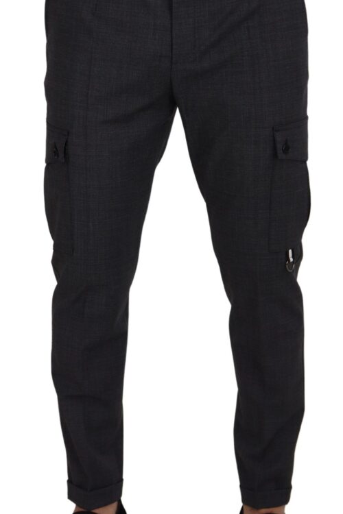 Dolce & Gabbana Elegant Checkered Slim Fit Cargo Pants