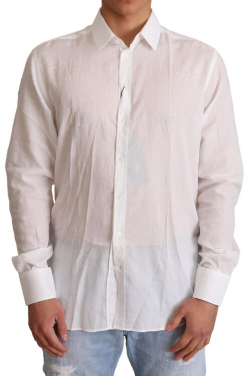 Dolce & Gabbana Elegant Floral Martini Slim Fit Dress Shirt