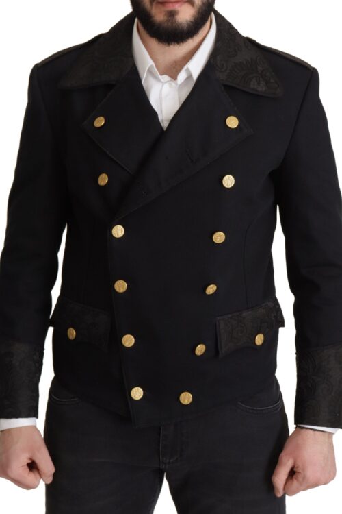 Dolce & Gabbana Elegant Black Double Breasted Jacket