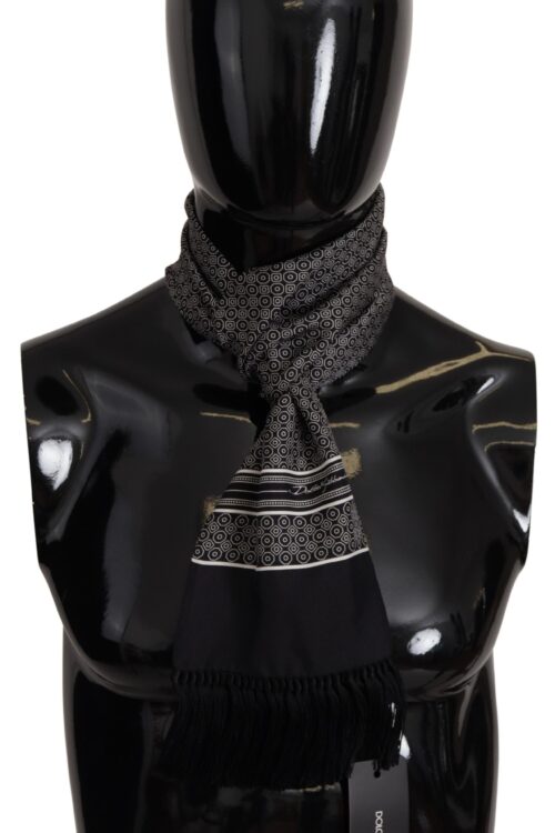 Dolce & Gabbana Elegant Geometric Silk Men’s Scarf