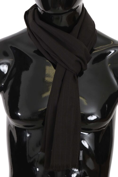 Dolce & Gabbana Elegant Striped Wool Men’s Scarf