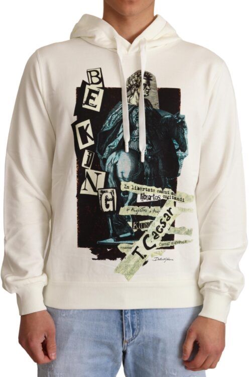 Dolce & Gabbana Regal King Motif Hooded Pullover Sweater