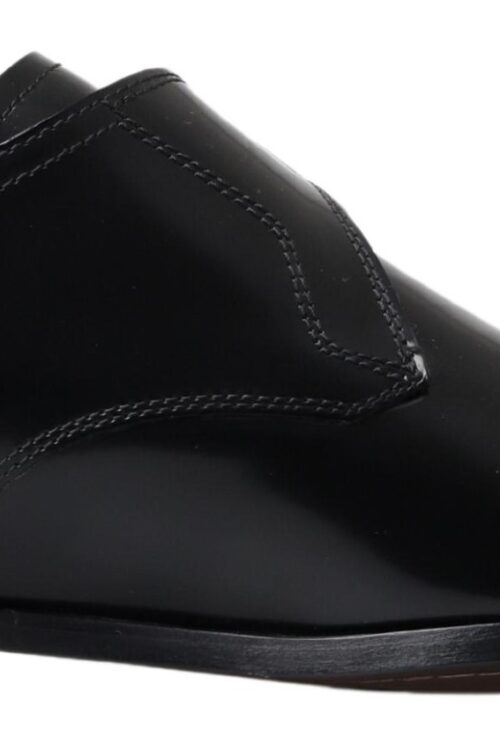 Dolce & Gabbana Elegant Black Leather Monk Strap Shoes
