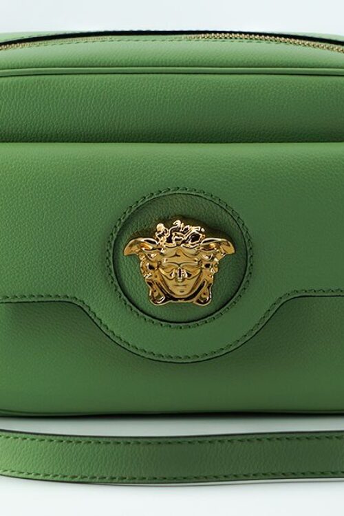 Versace Elegant Mint Green Leather Camera Case Bag