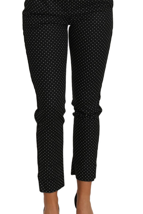 Dolce & Gabbana Elegant Polka Dot Cropped Trousers