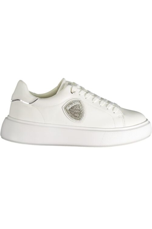 Blauer White Polyester Sneaker