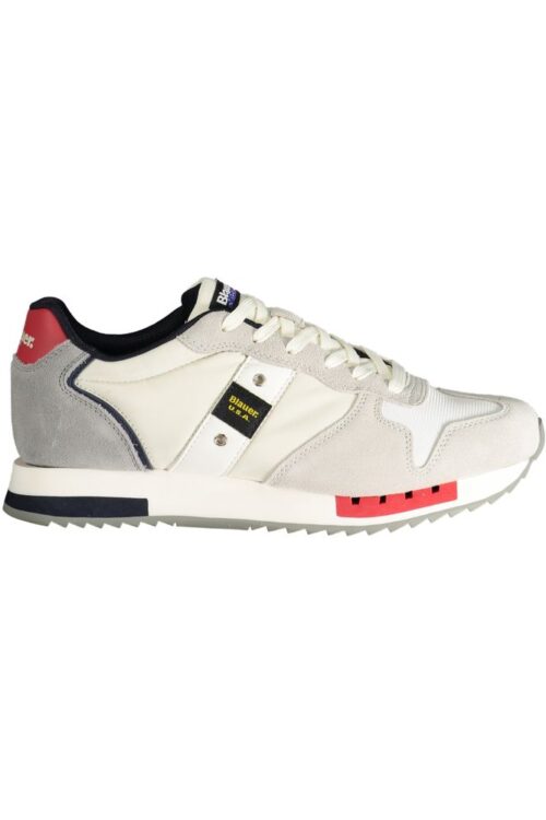 Blauer White Polyester Sneaker