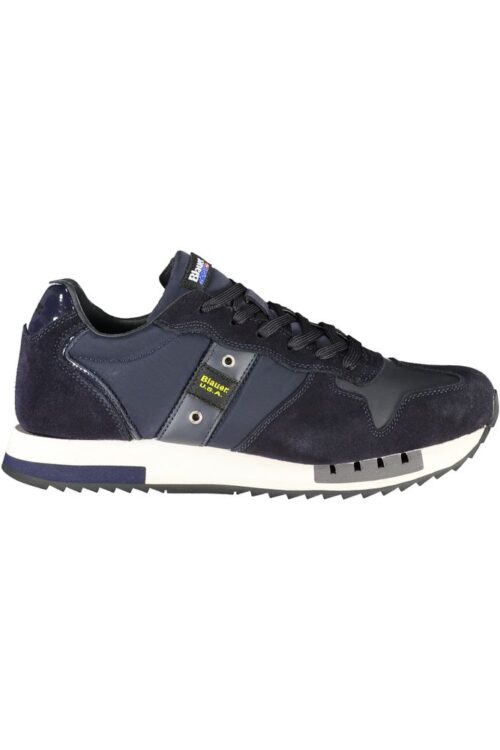 Blauer Contrast Lace-Up Sports Sneakers in Blue