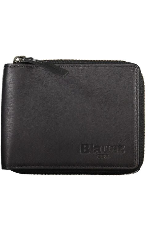 Blauer Sleek Leather Round Wallet with Card Spaces