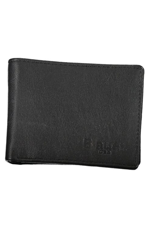 Blauer Elegant Black Leather Dual-Compartment Wallet