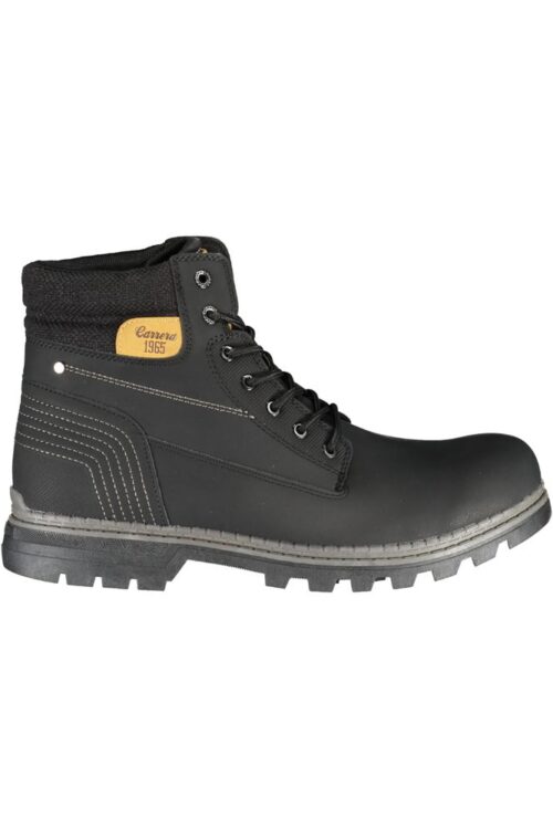 Carrera Sleek Black Laced Boots with Contrast Accents