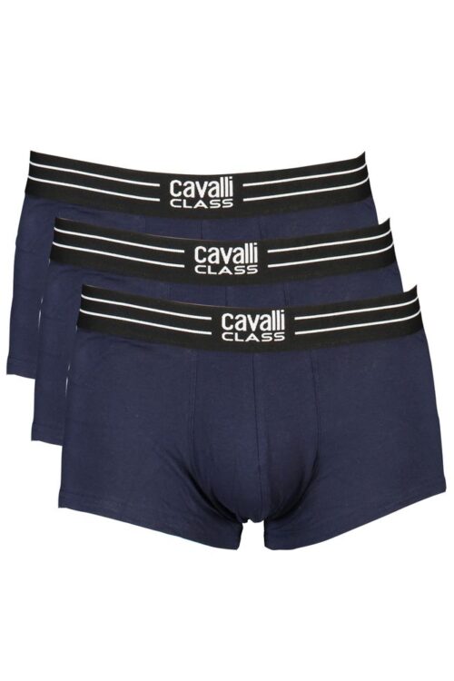 Cavalli Class Blue Cotton Underwear