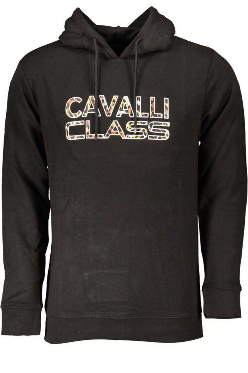 Cavalli Class Black Cotton Sweater