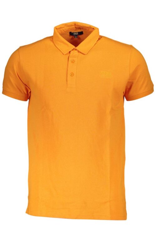 Cavalli Class Orange Cotton Polo Shirt