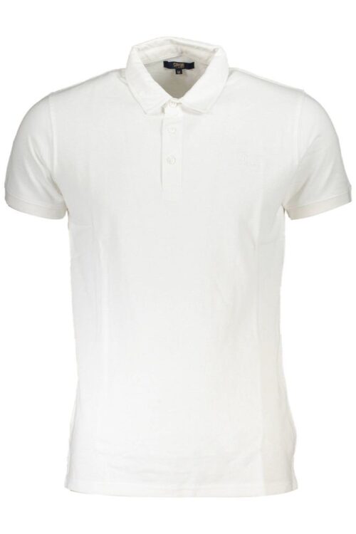 Cavalli Class White Cotton Polo Shirt