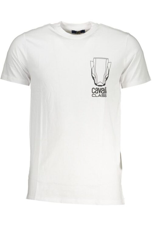 Cavalli Class White Cotton T-Shirt