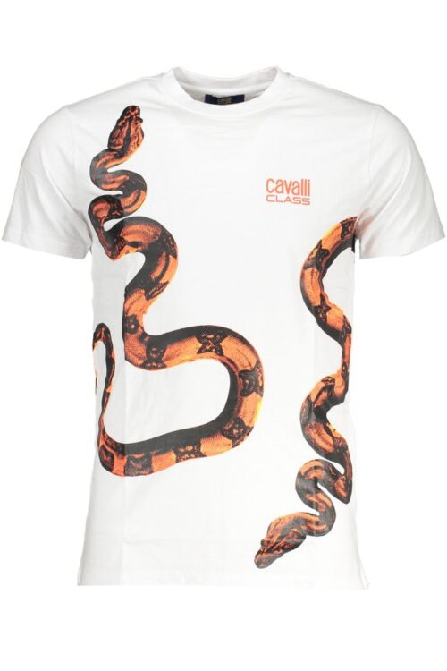 Cavalli Class White Cotton T-Shirt