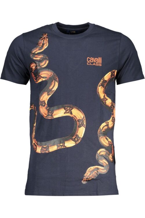 Cavalli Class Blue Cotton T-Shirt