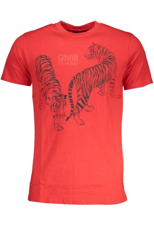 Cavalli Class Red Cotton T-Shirt