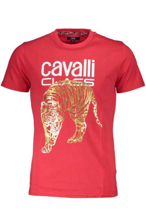 Cavalli Class Red Cotton T-Shirt