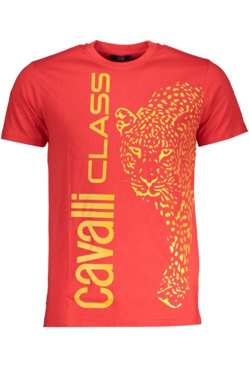 Cavalli Class Red Cotton T-Shirt