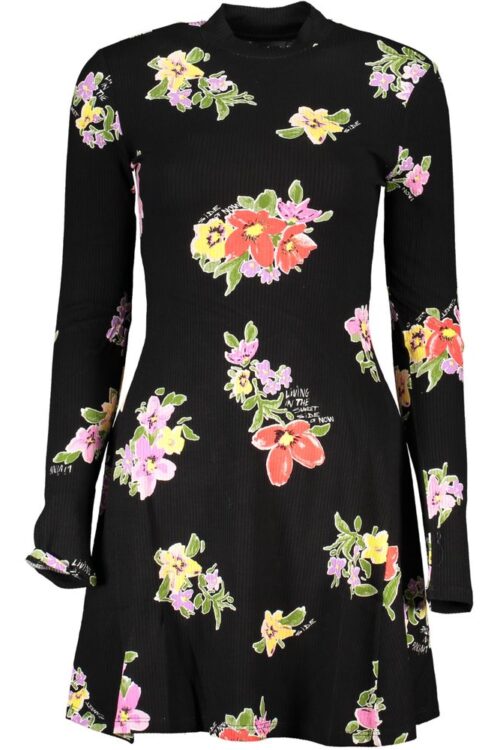Desigual Chic High Neck Long Sleeve Printed Dress